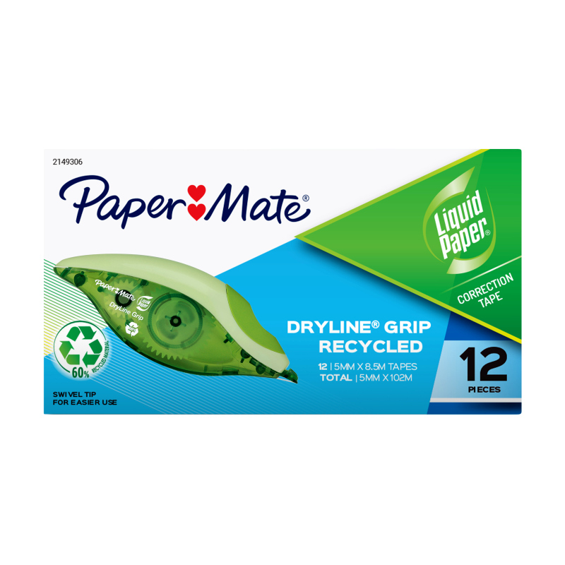 V177-D-PM2149306-59666-00 PAPER MATE LP Dryline Grip Ctn12 - Image 1