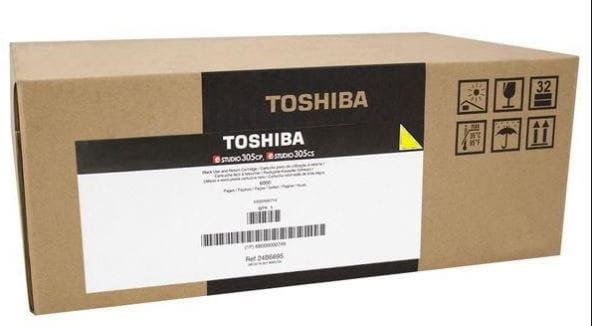 V177-D-TFC305Y-Toshiba_TFC305PYR_Toner_Yellow__03717-00 TOSHIBA TFC305PYR Toner Yellow - Image 1