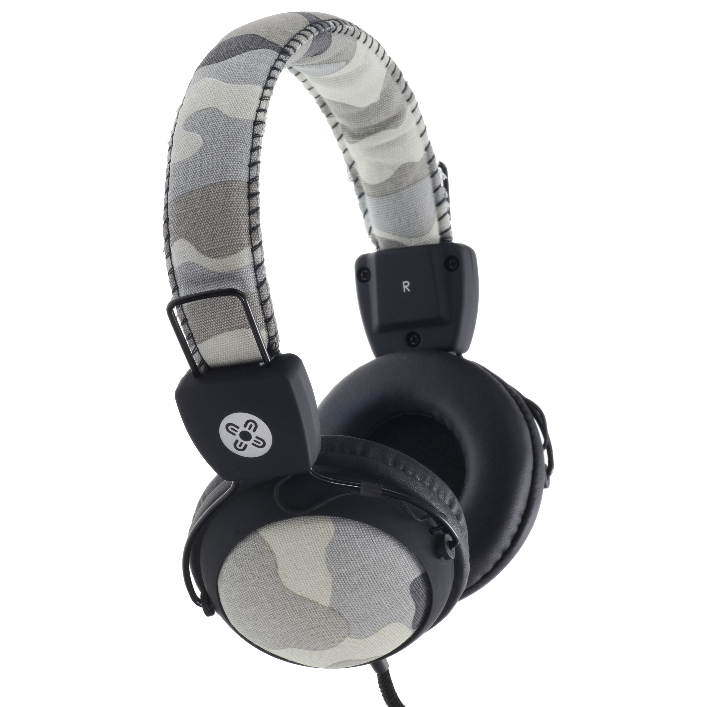 V177-HPCAMGY-ACC-HPCAMGY-00__88285-00 MOKI Camo In-line Mic Grey Headphones - Image 1