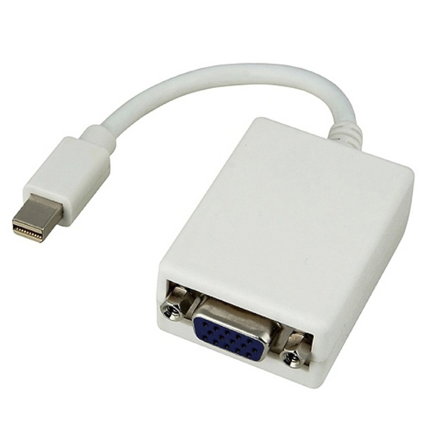 V177-L-CB8W-GC-MDPVGA-CB8W-GC-MDPVGA__63259-00 8WARE Mini DisplayPort DP 20-pin to VGA 15-pin 20cm Male to Female Adapter Cable - Image 1
