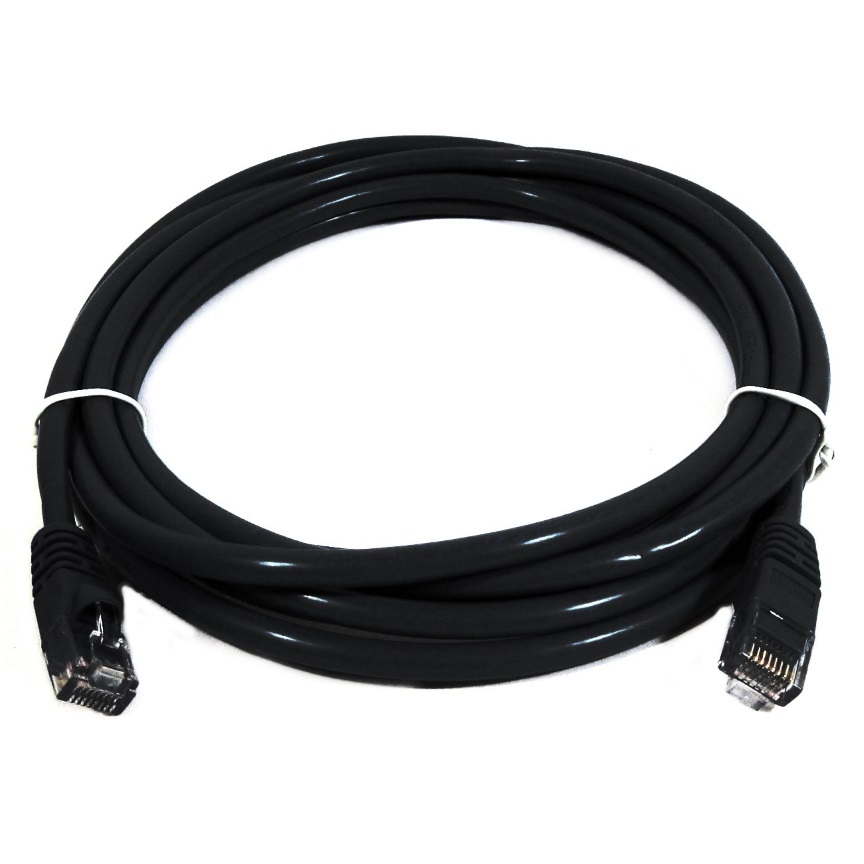 V177-L-CB8W-PL6A-0.5BLK-CB8W-PL6A-0.5BLK__27988-00 8WARE Cat6a UTP Ethernet Cable 0.5m (50cm) Snagless Black - Image 1