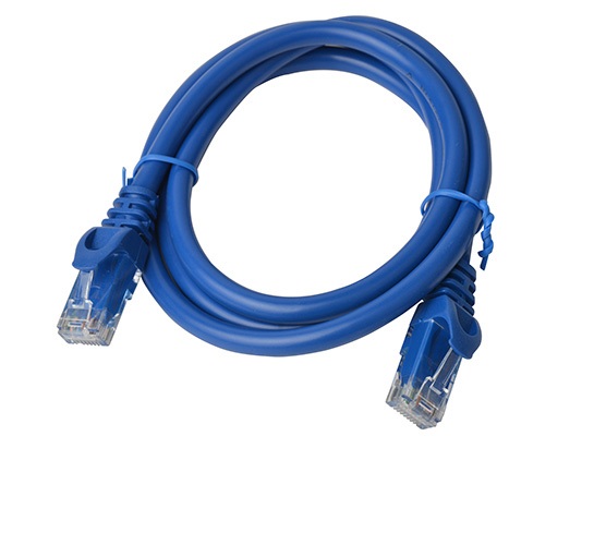C 8WARE Cat6a UTP Ethernet Cable 1m Snagless Blue - Image 1