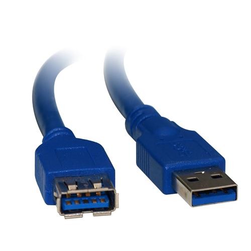 V177-L-CB8W-UC-3002AAE-CB8W-UC-3002AAE__88658-00 8WARE USB 3.0 Extension Cable 2m A to A Male to Female Blue - Image 1