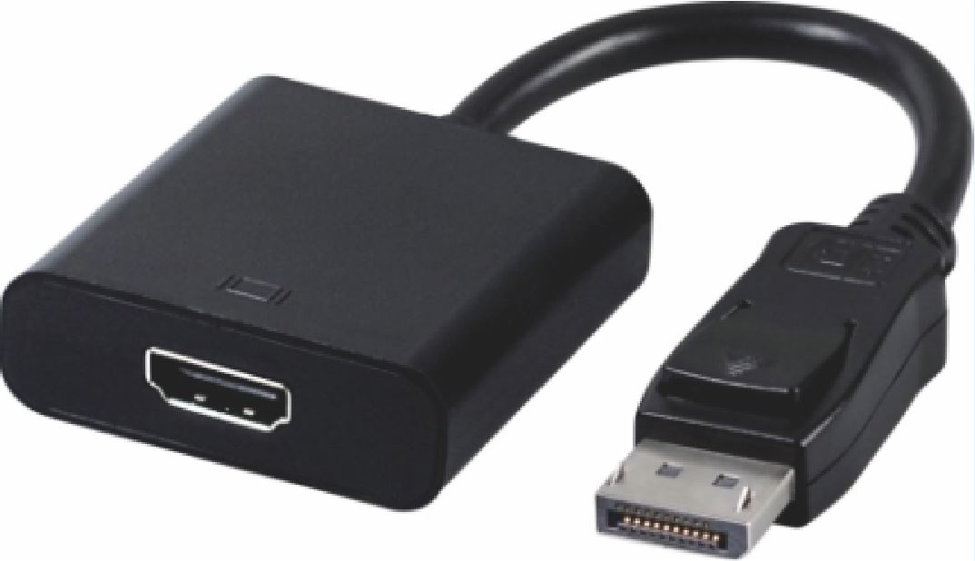 V177-L-CBAT-DPHDMI-MF-ACTIV_CBAT-DPHDMI-MF-ACTIV__15720_1 ASTROTEK DisplayPort DP to HDMI Adapter Converter Cable 20cm - 20 pins Male to Female Active 1080P - Image 1