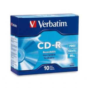 V177-L-CMV94935-CMV94935__13299-00 VERBATIM CD-R 700MB 10Pk Slim Case 52x - Image 1