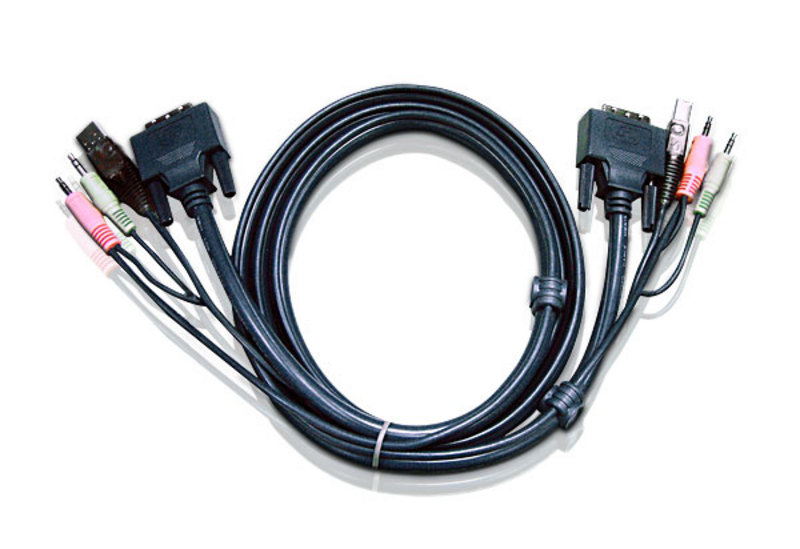 V177-L-KVA-2L-7D03U-KVA-2L-7D03U__88141-00 ATEN KVM Cable 3m with DVI-D (Single Link) USB & Audio to DVI-D (Single Link), USB & Audio - Image 1