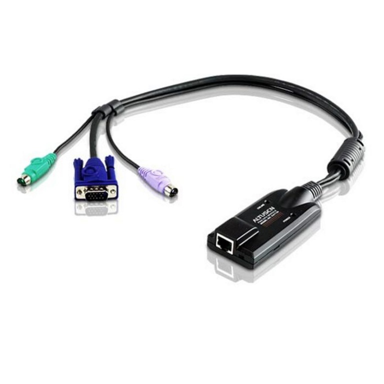 V177-L-KVA-KA7120-KVA-KA7120__83202-00 ATEN KVM Cable Adapter with RJ45 to VGA & PS/2 for KH, KL, KM and KN series - Image 1