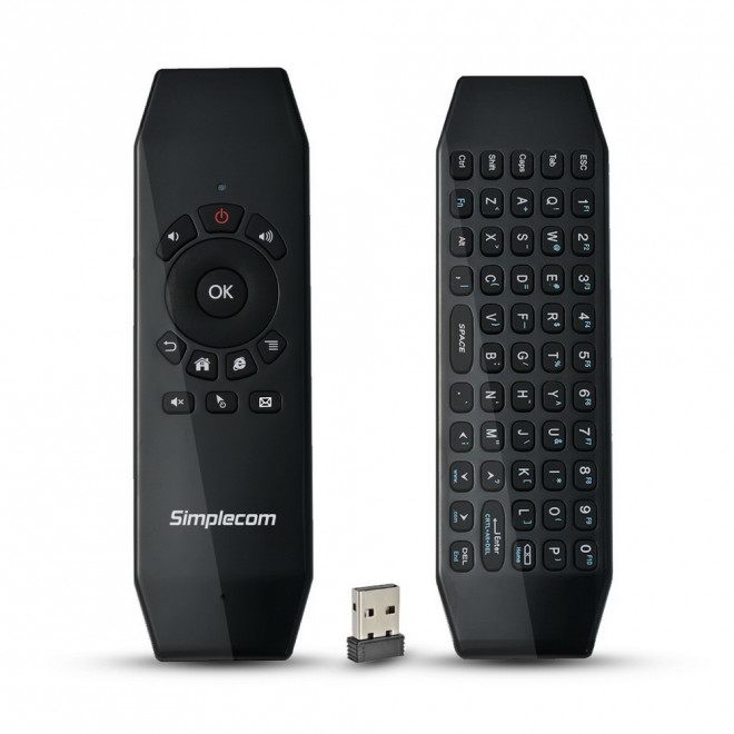 V177-L-MISI-RT150-MISI-RT150__69029-00 Simplecom RT150 2.4GHz Wireless Remote Air Mouse Keyboard with IR Learning - Image 1