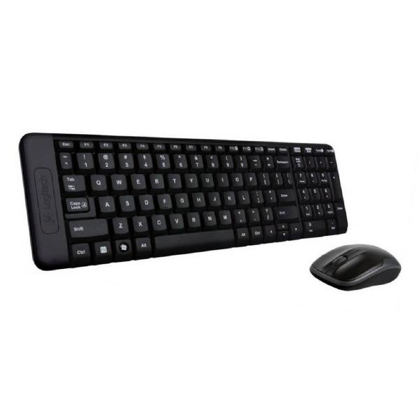 V177-MA-14LT-CKBM-MK220-70739-00 Logitech Wireless Keyboard & Mouse Combo, MK220, Black, USB Receiver, - Image 1