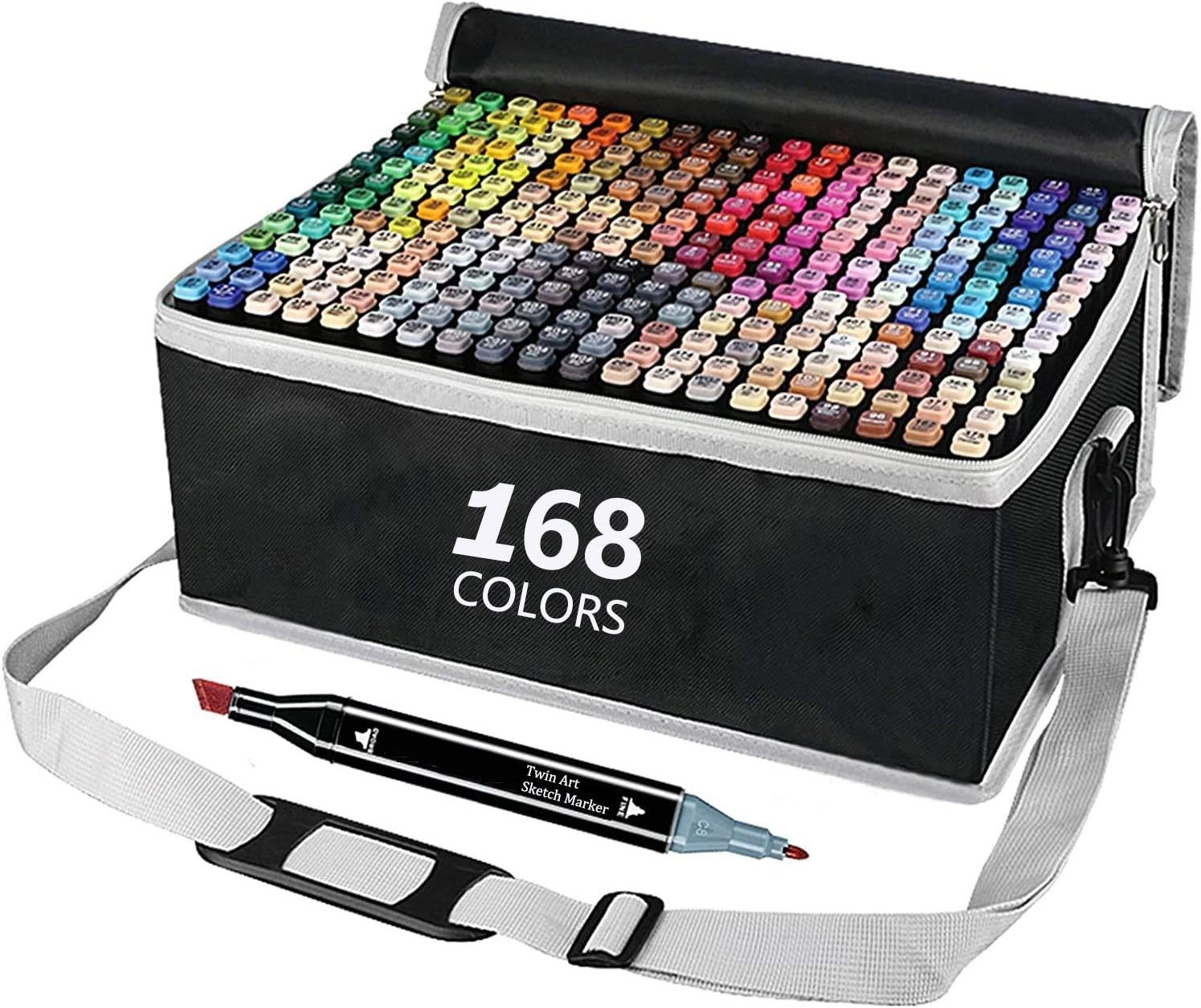 V178-83126-83126_1_inrtKuasZ-00 168 Colours Graffiti Pen Permanent Marker Pens Set for Adults and Children - Image 1
