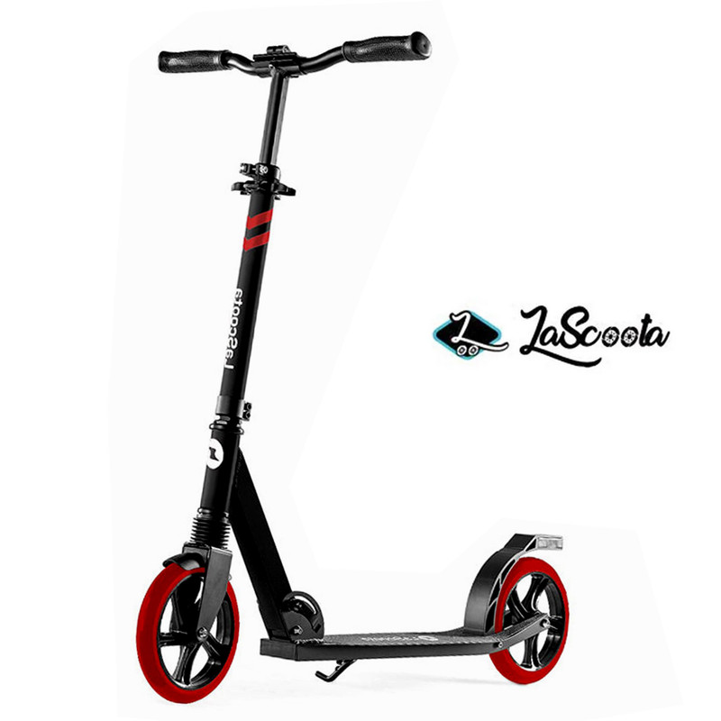 V185-714539RED-191014-00 Lascoota Pulse Kick Push Commuter Scooter Teen Adult Black - Image 1