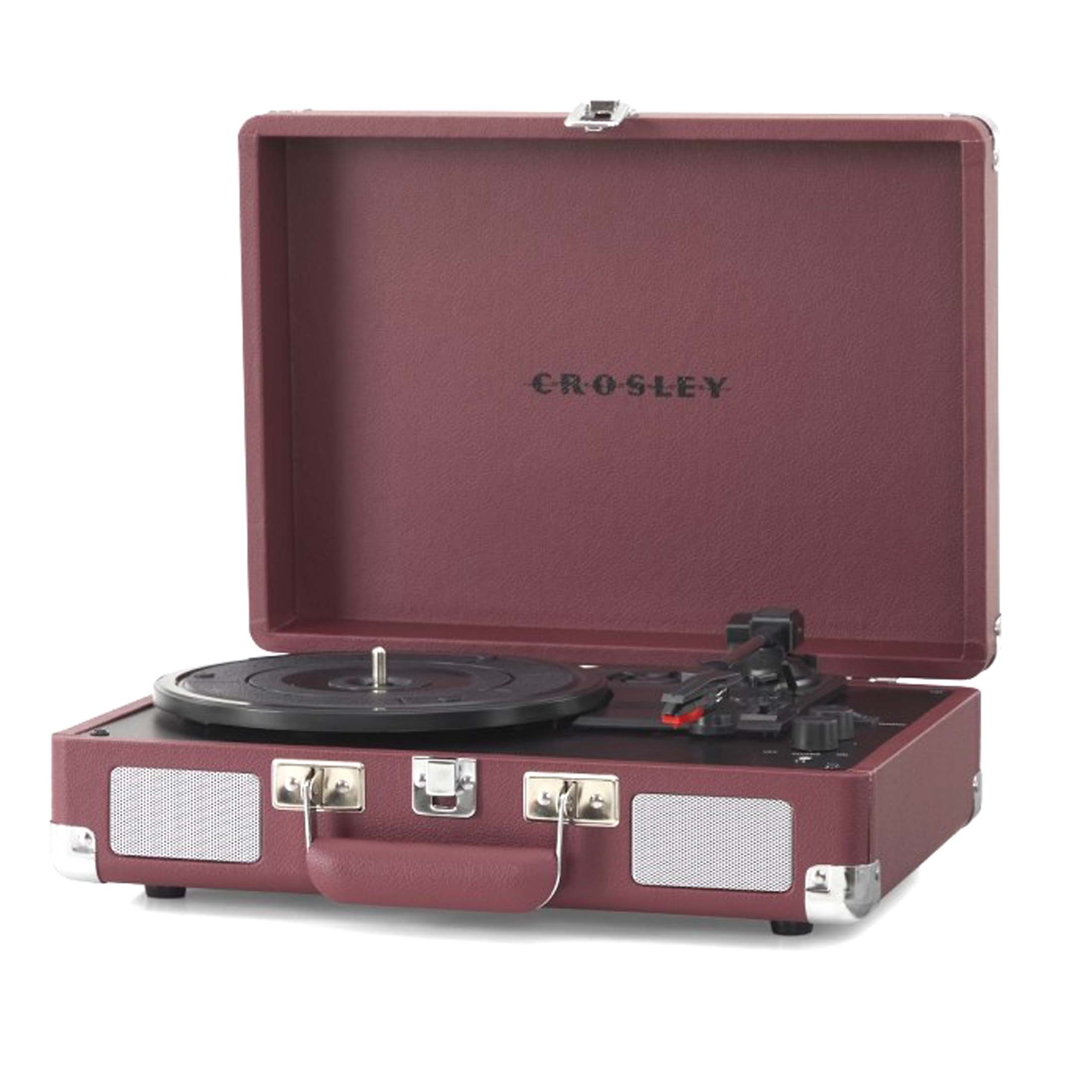 V185-8005FBU4_8005bu1_1 Crosley Cruiser Plus Bluetooth Turntable 3 Speed Burgundy - Image 1