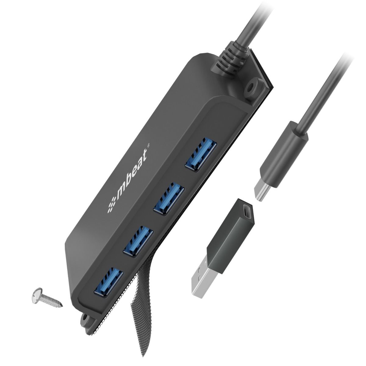 V186-MB-HUB-E04-97471-00 mbeat Mountable 4-Port USB-C Hub - Image 1