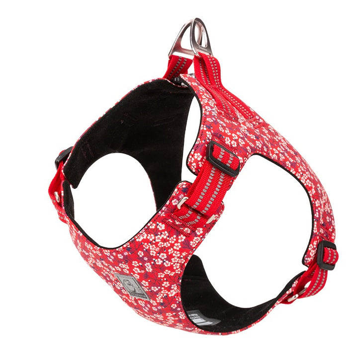 V188-ZAP-TLH1912-12-RED-M-B09P4BCJP2.MAIN_720x720-00 Floral Doggy Harness Red M - Image 1