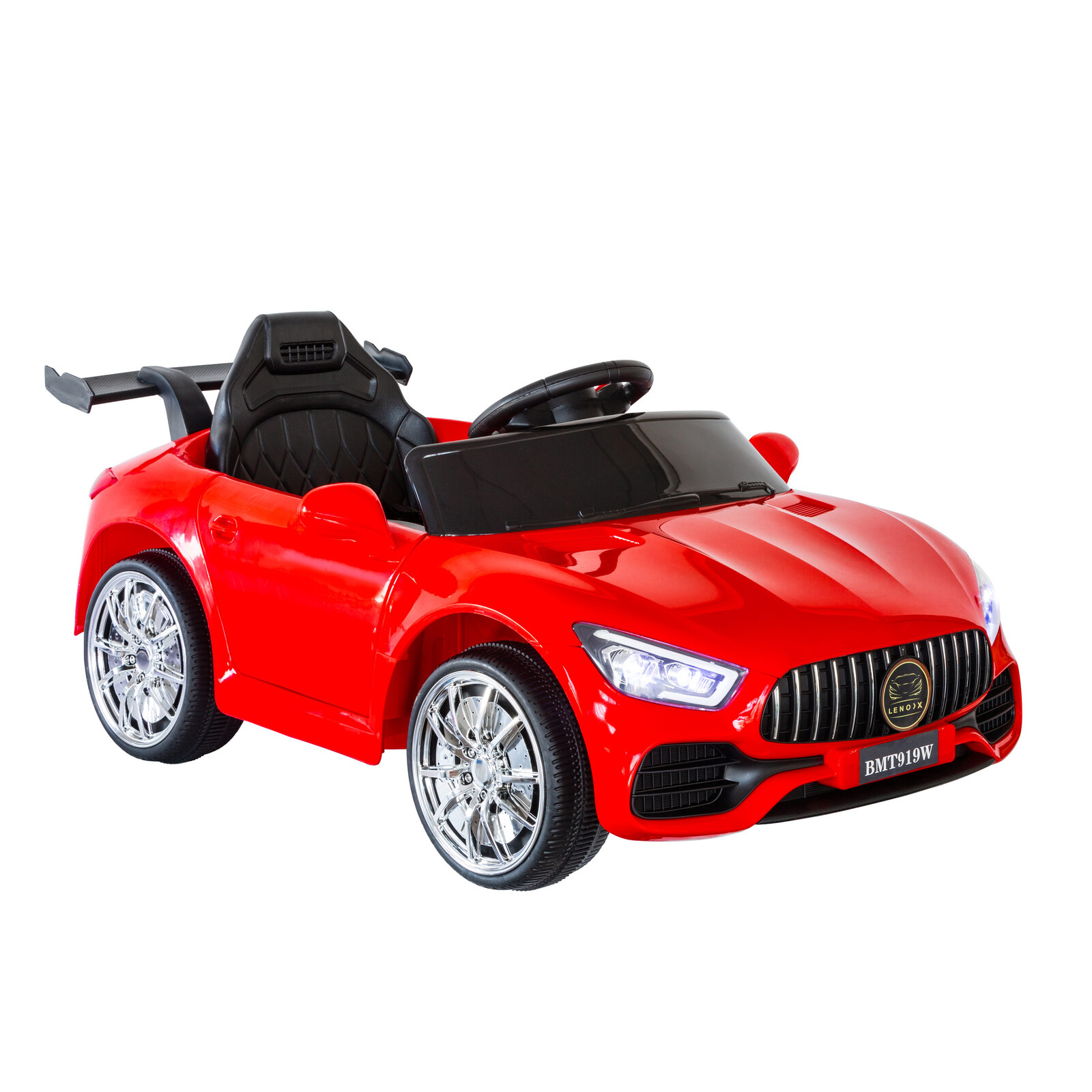 V196-BMT919W-197519-00 Mercedes-inspired Design Ride-on (Red) Electric Car with Parental Remote Control - Image 1