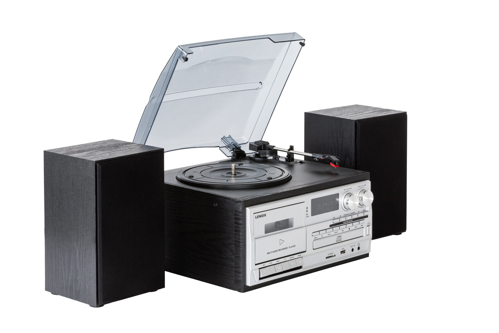 V196-CD114BL-38048-00 Audio Home Entertainment System (Black) Turntable, CDs, Vinyl, Wireless Streaming & More - Image 1