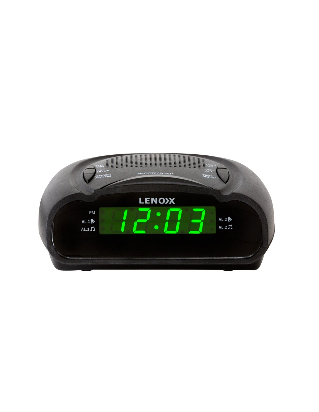 V196-CR21-37927-00 AM/FM Alarm Clock & Radio w/ Green LED Time Numbering - Image 1