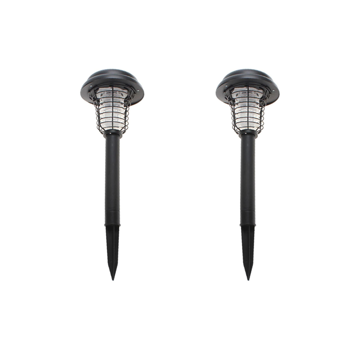 V196-SL9X2-37936-00 Lenoxx Wireless Solar-Powered Mosquito Killer Lamp (2-Piece, Black) - Image 1