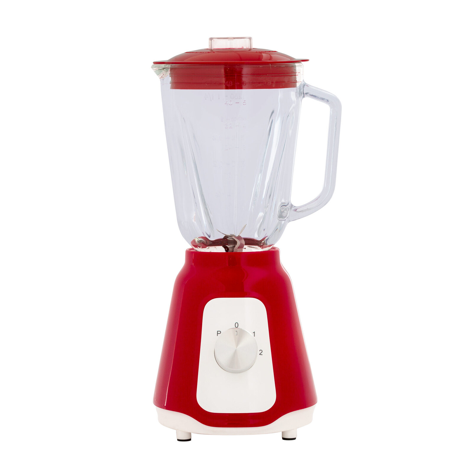 V196-TB100R-197515-00 500W Glass Blender with Two Adjustable Speeds 1.5L - Red - Image 1