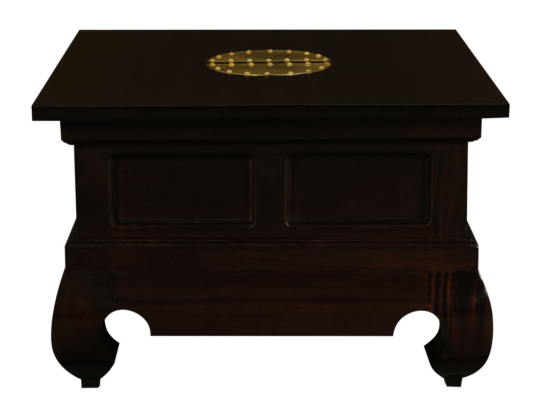 V199-LT6060CSNC-189673-00 Dynasty Solid Mahogany Timber Lamp Table 60 x 60 cm (Chocolate) - Image 1