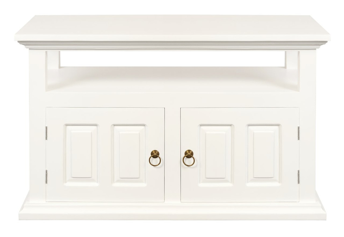 V199-TV200PNWH-173124-00 Tasmania 2 Door TV Stand (White) - Image 1