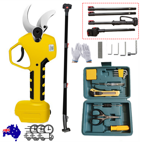 V201-CUT0050YL8AU-208710-00 Cordless Brushless 4 Pole Pruning Shear Secateur Bush Cutter yellow - Image 1