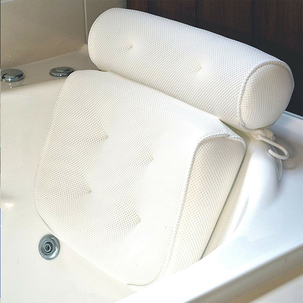 V201-FAZ0230WH8AU-51876-00 3D Spa Mesh Bath Pillow Neck Back Support Bathtub Tub Cushions - Image 1