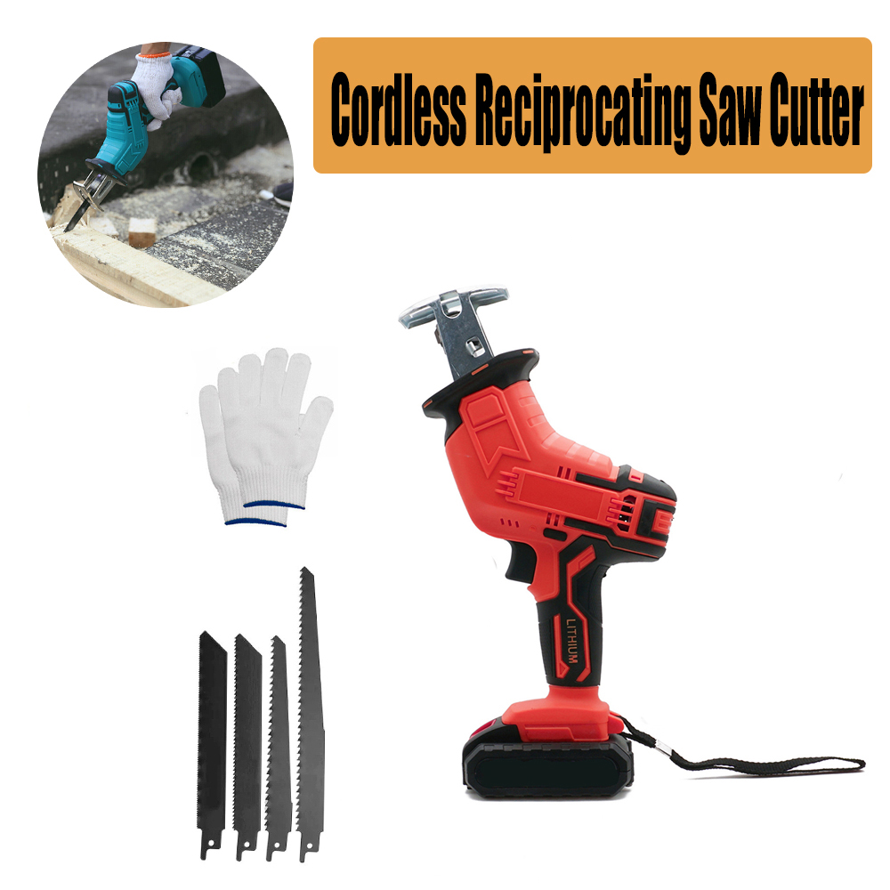 V201-FDZ0030RE8AU-91882-00 Red Cordless Electric Reciprocating Saw Cutter w+ Blades For Makita Battery - Image 1