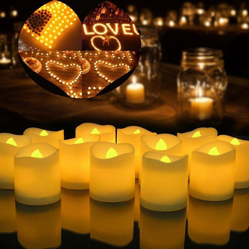 V201-LZD1124YW8AU-1-00 24PCS Flameless LED Tea Light Tealight Candle Wedding Decoration - Image 1