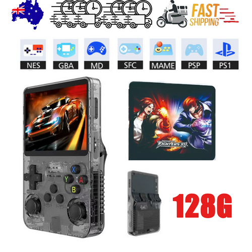 V201-R36S0128GY8AU-208716-00 Gray Portable Retro Handheld Game Console 128GB 10000+ Games Retro Handheld Games - Image 1