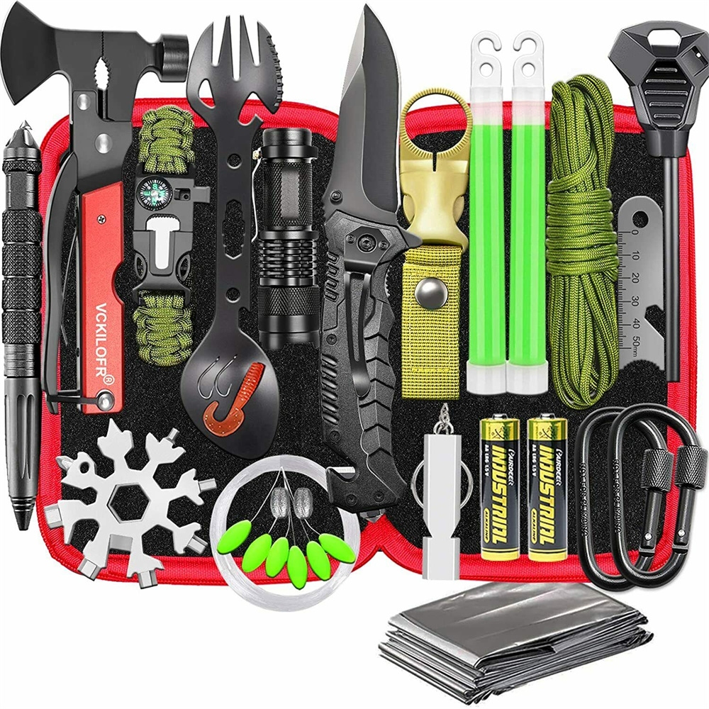 V201-SM001TOOL-AU-61495-00 32 In 1 Emergency Survival Equipment Kit Camping SOS Tool Sports Tactical Hiking - Image 1
