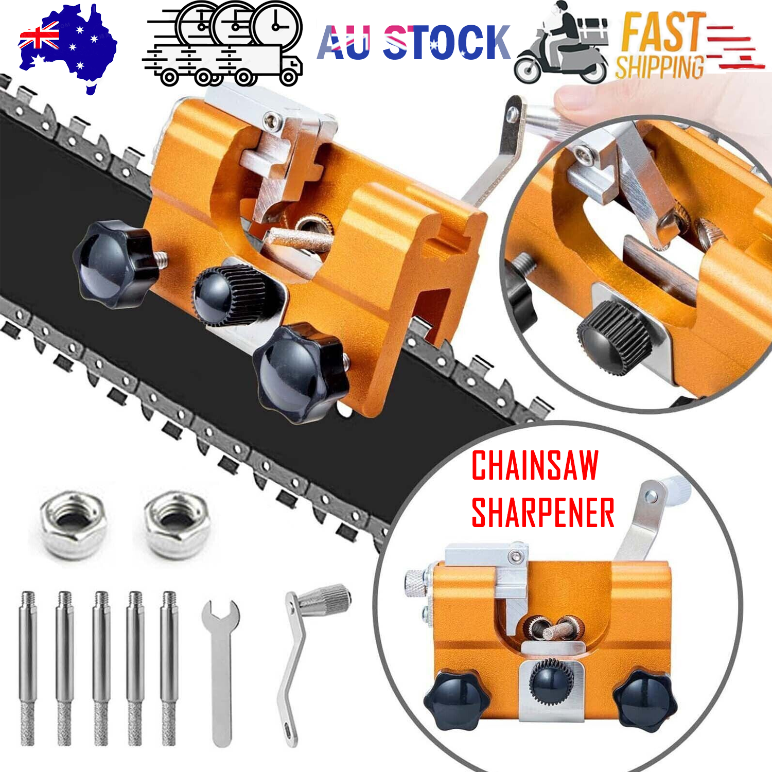 V201-W12320184-202504031803-00 Easy Portable Chainsaw Sharpener Jigs Sharpening Tool Chain Saws Electric Saws - Image 1