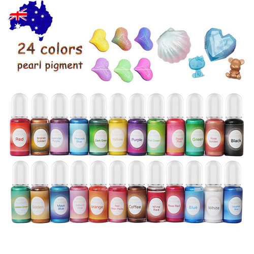 V201-W13177948-197953-00 24PcS Resin Liquid Pigment Colorant Pearl Coloring Dye Epoxy Resin Colorant DIY - Image 1