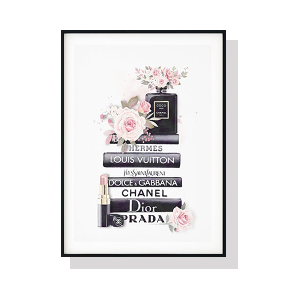 V207-1172_Fashion-Book_1 Wall Art 50cmx70cm Fashion Book Black Frame Canvas - Image 1