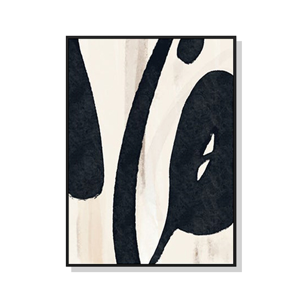 V207-1340-1-146031-00 Wall Art 40cmx60cm Black Ink Black Frame Canvas - Image 1