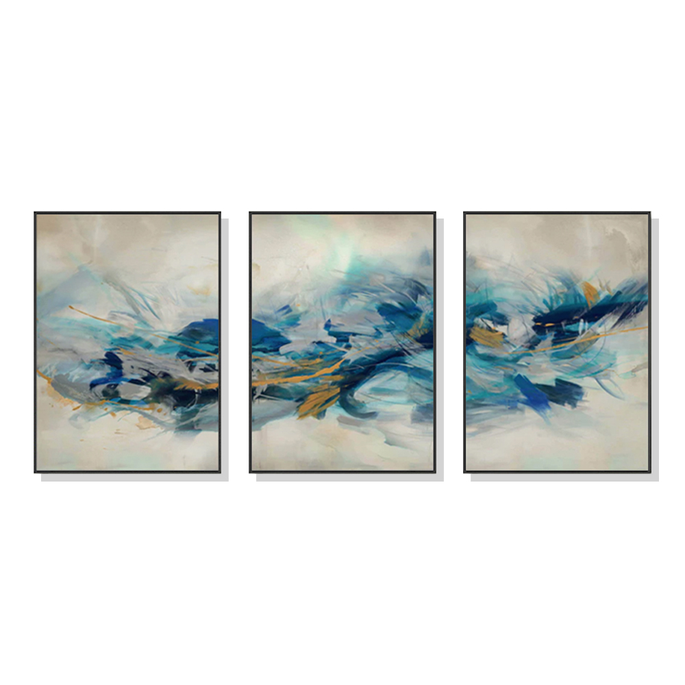 V207-1431-66060-00 Wall Art 60cmx90cm The Universal 3 Sets Black Frame Canvas - Image 1