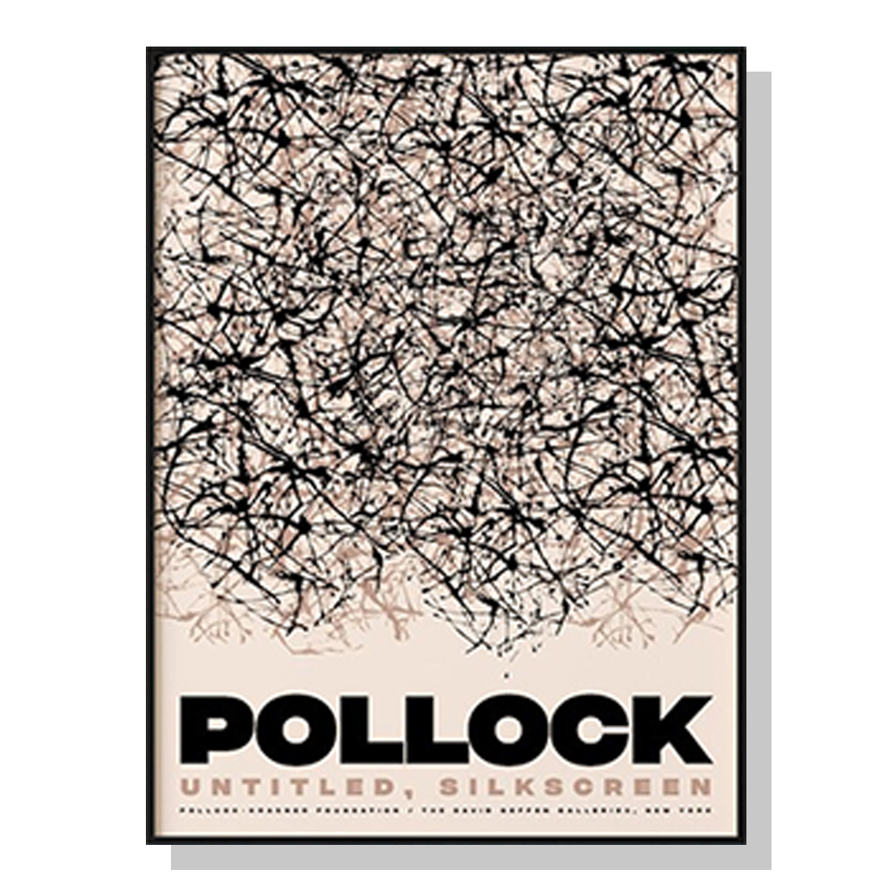 V207-1728-77391-00 Wall Art 70cmx100cm Jackson Pollock Exhibition II Black Frame Canvas - Image 1