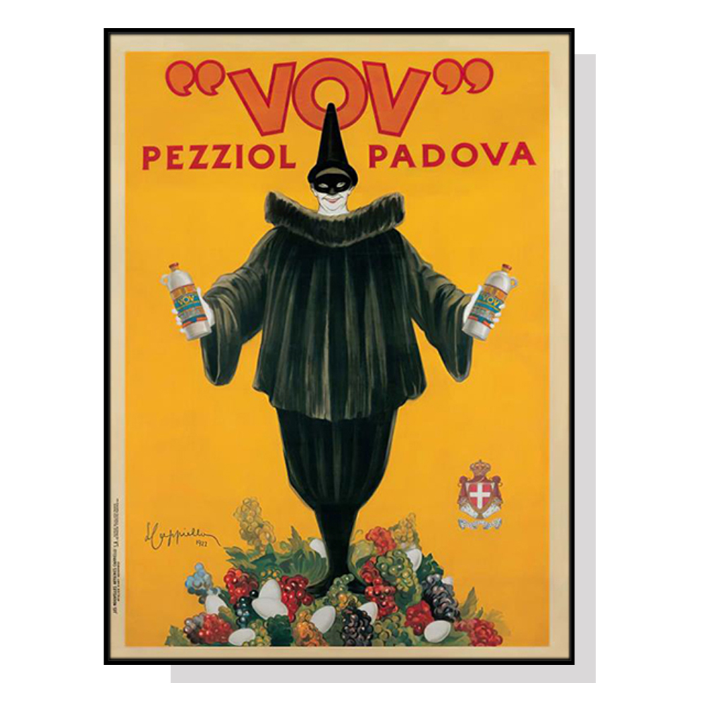 V207-1842-81972-00 Wall Art 80cmx120cm Pezziol Padova Black Frame Canvas - Image 1