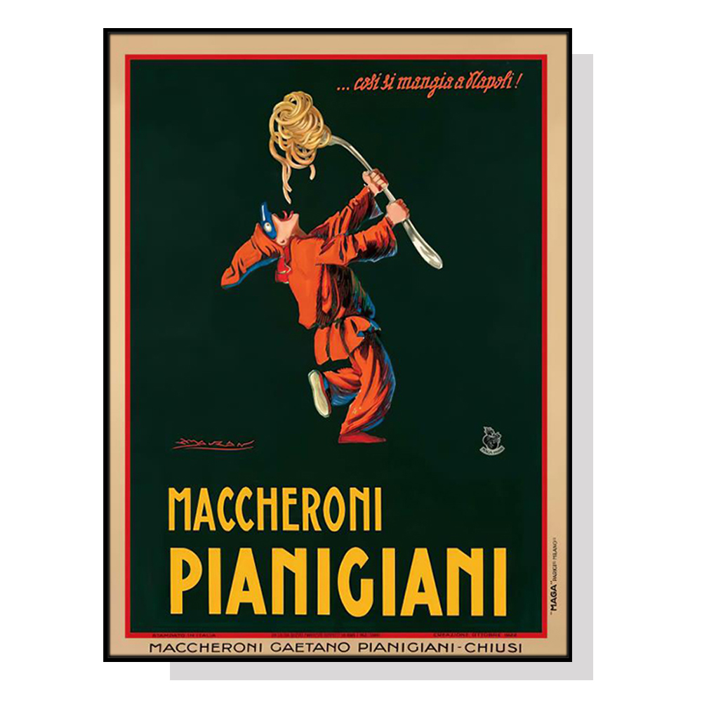 V207-1845-81969-00 Wall Art 70cmx100cm Maccheroni Pianiciani Black Frame Canvas - Image 1
