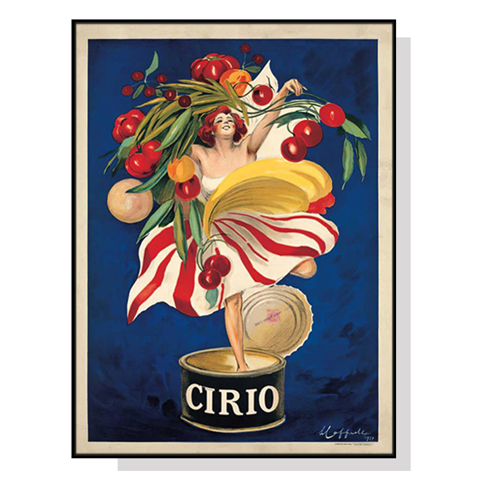 V207-1899-83932-00 Wall Art 60cmx90cm Cirio By Leonetto Cappiello Black Frame Canvas - Image 1