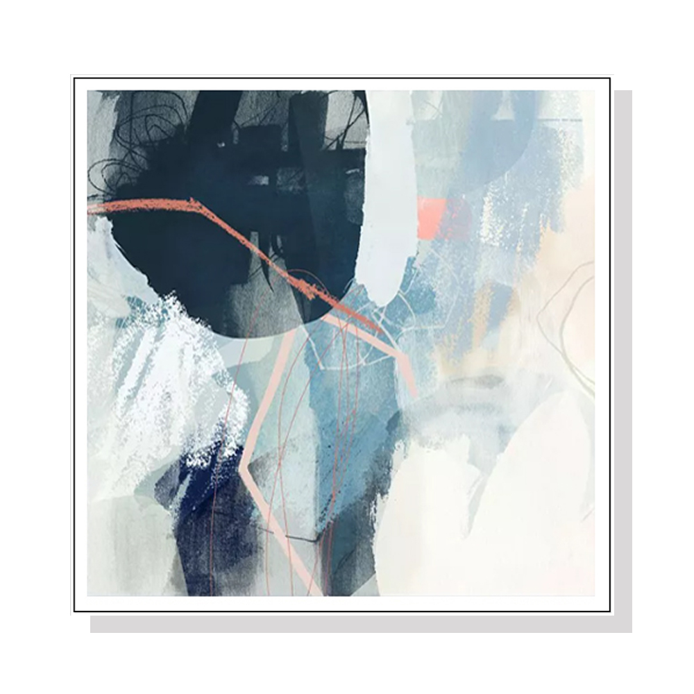 V207-2174-91380-00 Wall Art 50cmx50cm Luz II White Frame Canvas - Image 1