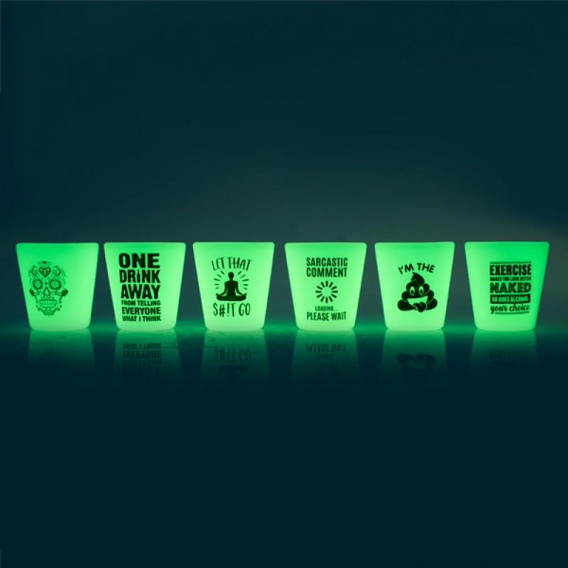 V210-2670070-92351-00 Glow-in-the-Dark Shot Glass (SENT AT RANDOM) - Image 1