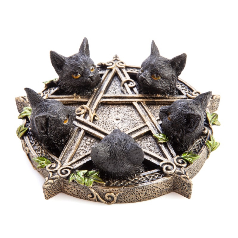 V210-2670871-SDC_2670871_2022-02-3-11-56-43-00 Black Cat Pentacle Incense Burner - Image 1