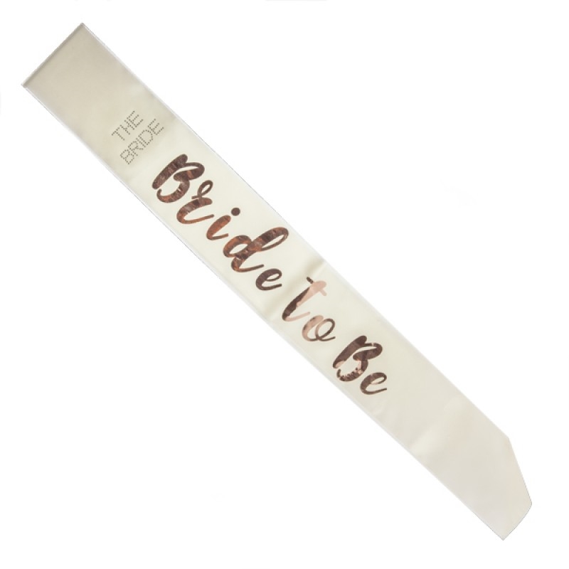 V210-2671098-SDC_2671098_2022-26-2-12-36-14-00 Bride to Be Rose Gold on White Sash - Image 1
