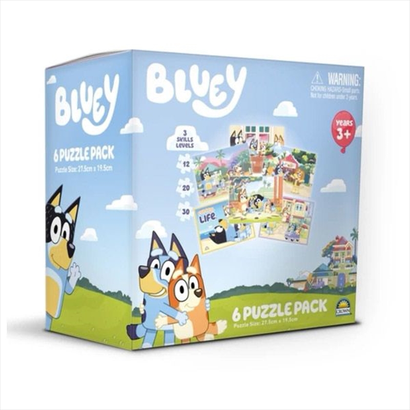 V210-2759823-76996-00 Bluey 6-in-1 Jigsaw Puzzle Pack - Image 1
