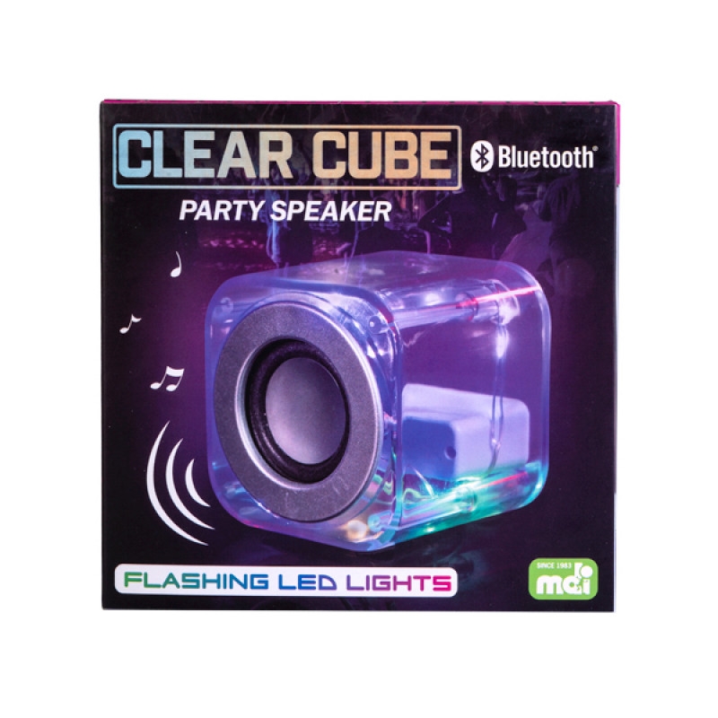 V210-2968590-202503071753-00 Light Up Speaker Clear Cube - Image 1
