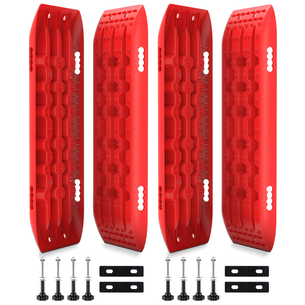 V211-AU-ST001XBP001-2-90861-00 X-BULL Recovery tracks 10T 2 Pairs/ Sand tracks/ Mud tracks/ Mounting Bolts Pins Gen 2.0 -Red - Image 1