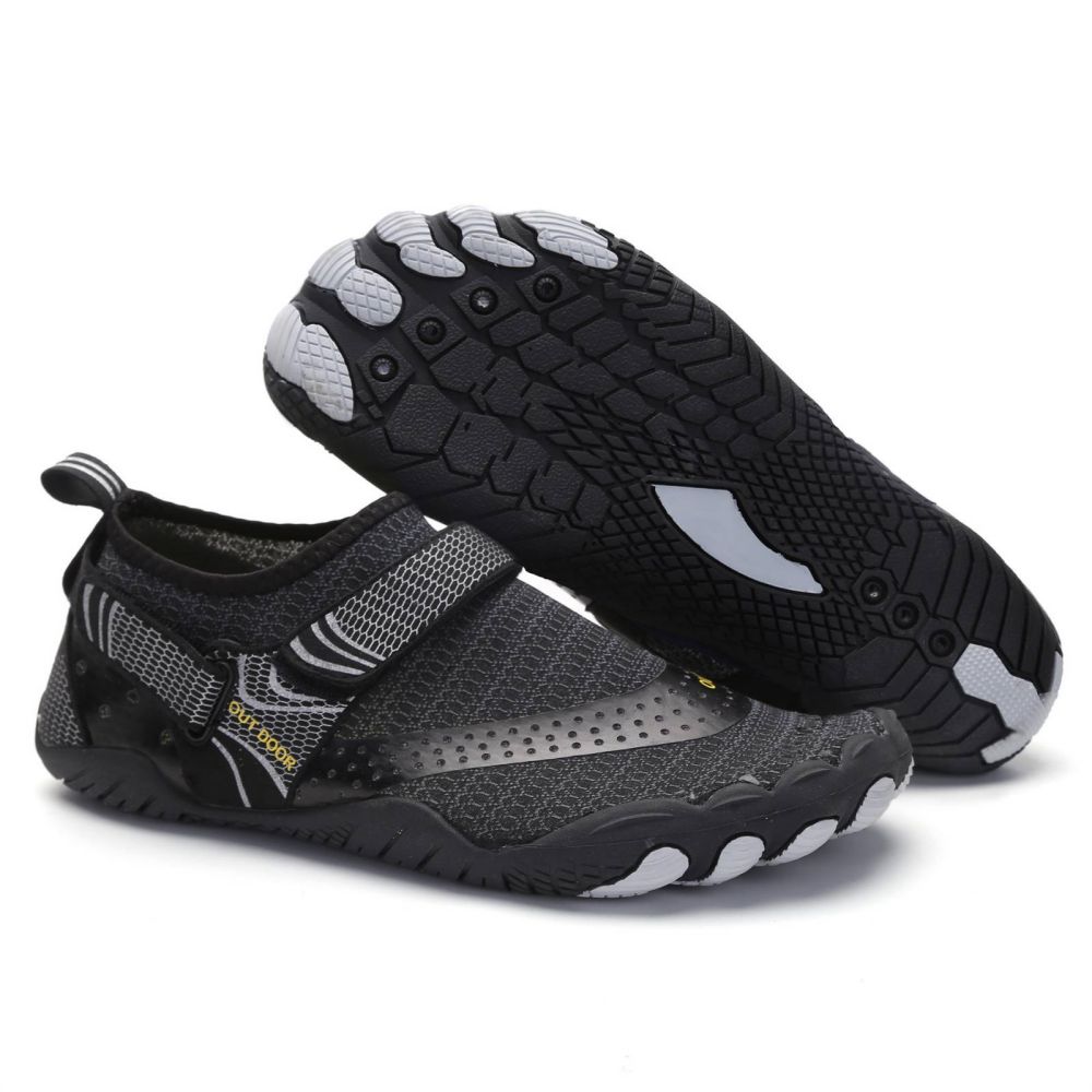 V213-01WS-A-G-BLK42_RnDgwcf_1 Men Women Water Shoes Barefoot Quick Dry Aqua Sports Shoes - Black Size EU42 = US8 - Image 1