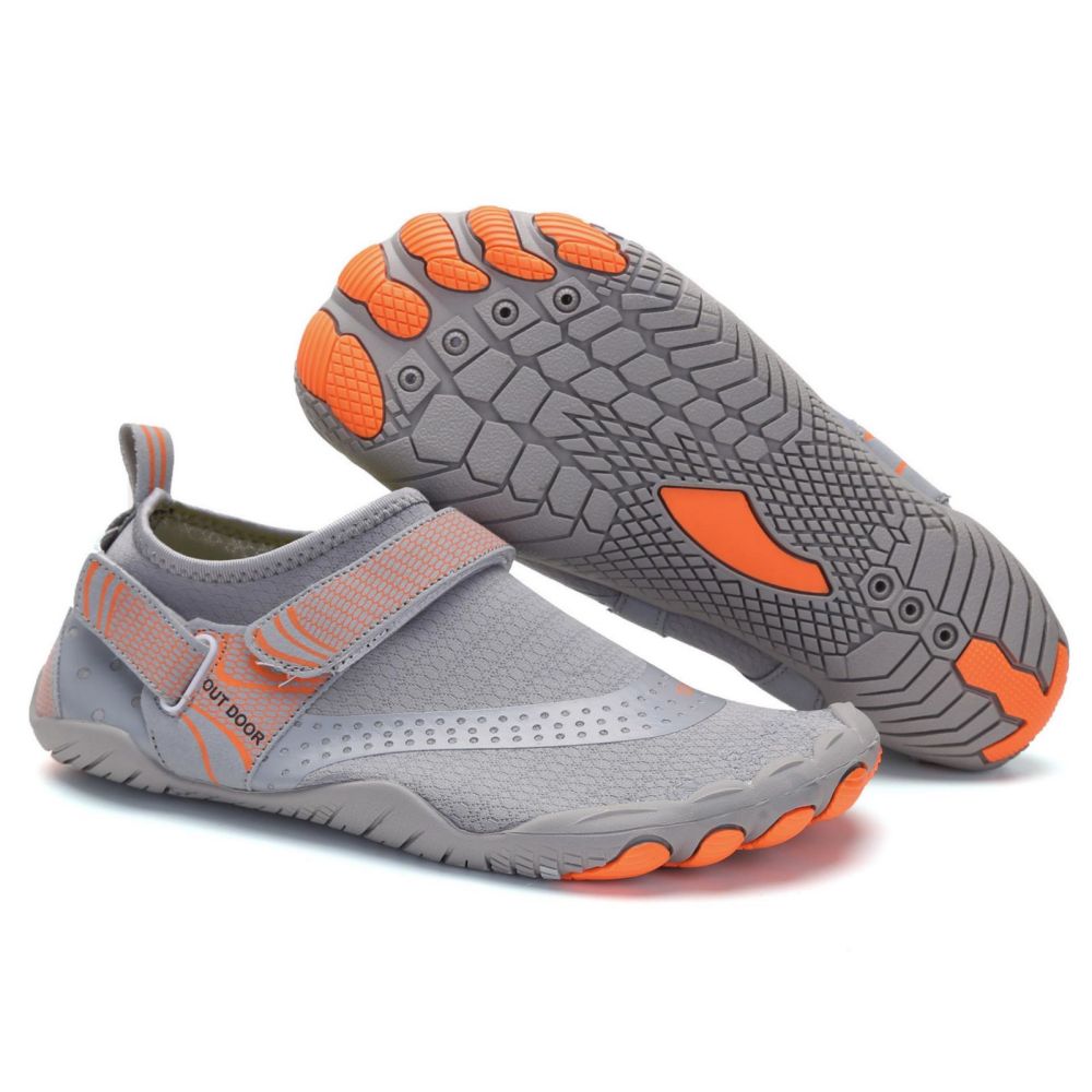 V213-01WS-A-G-GRY36_MD210CG_1 Men Women Water Shoes Barefoot Quick Dry Aqua Sports Shoes - Grey Size EU36=US3.5 - Image 1