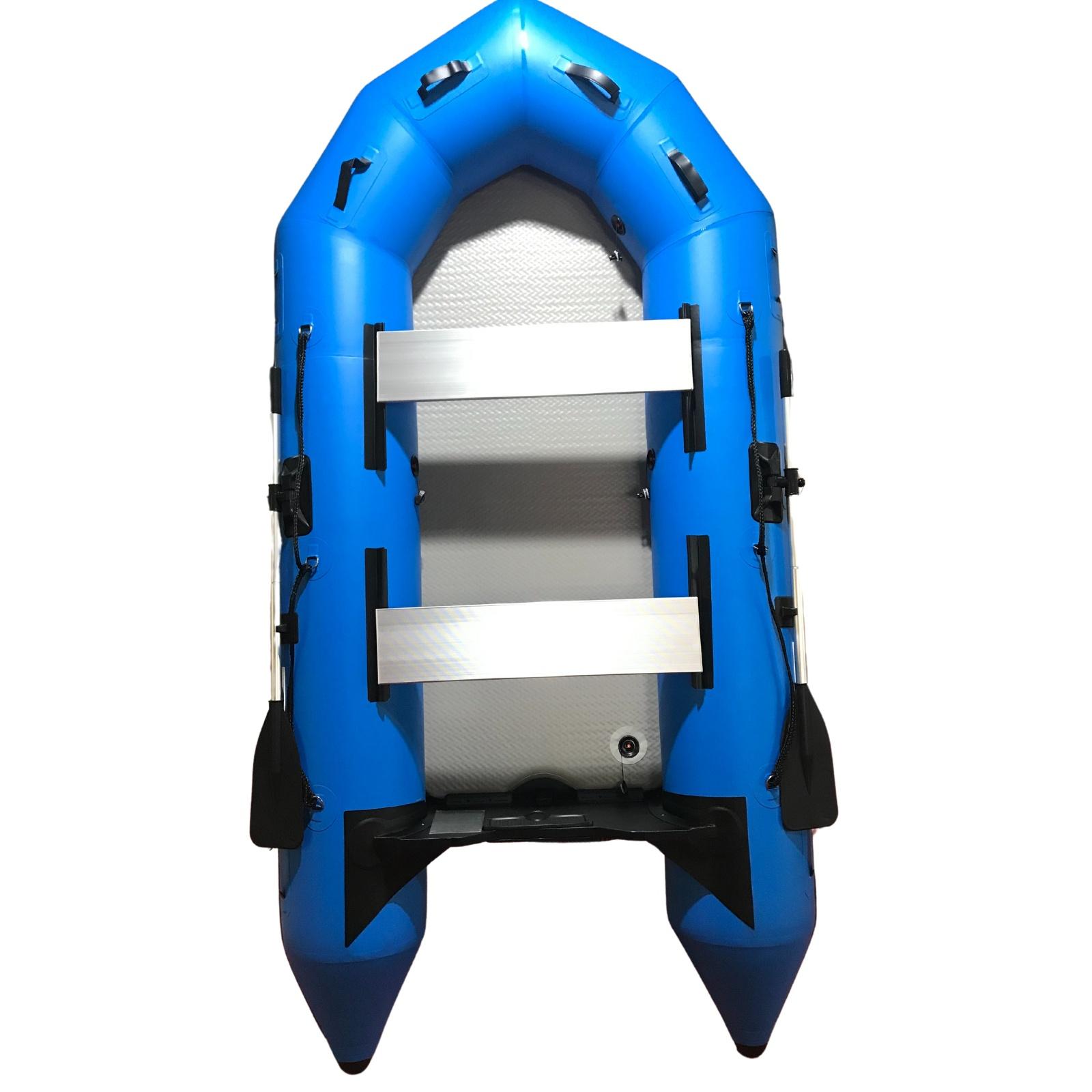 V213-IFB01-BLU23-174572-00 2.3M ( Blue ) Inflatable Boat Dinghy Tender Pontoon Rescue & Dive Boat Fishing Boat With Hard Air-Deck Floor - Image 1